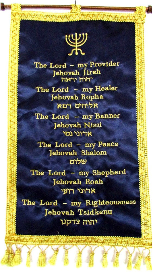 Names of God in Hebrew Banner